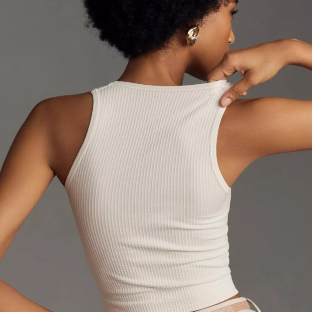 Anthropologie Reegan Crew-Neck Crop Racerback Seamless Tank Top S/M